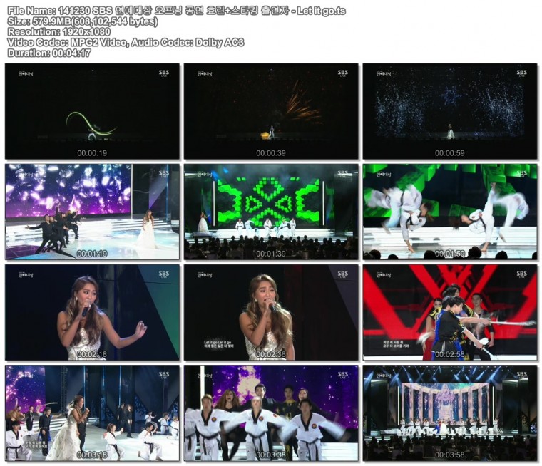 141230 SBS 연예대상 오프닝 공연 효린 스타킹 출연자 - Let it go.ts.jpg