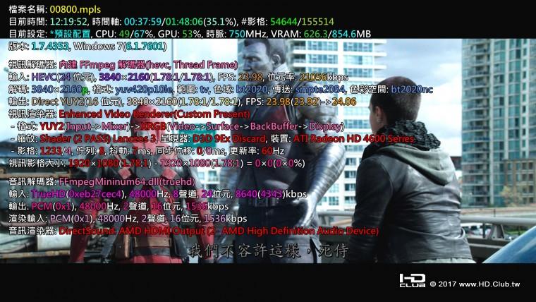 CPU與顯卡所耗用量