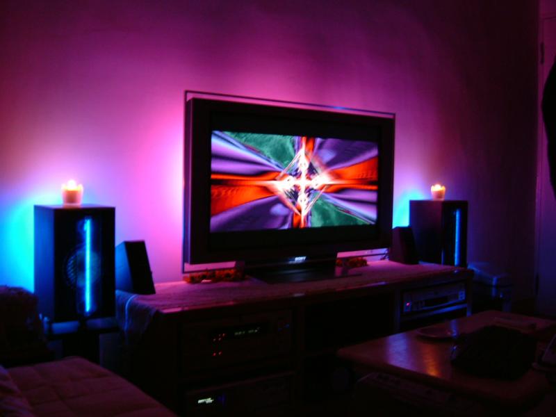 燈光會跟著音樂節奏跳