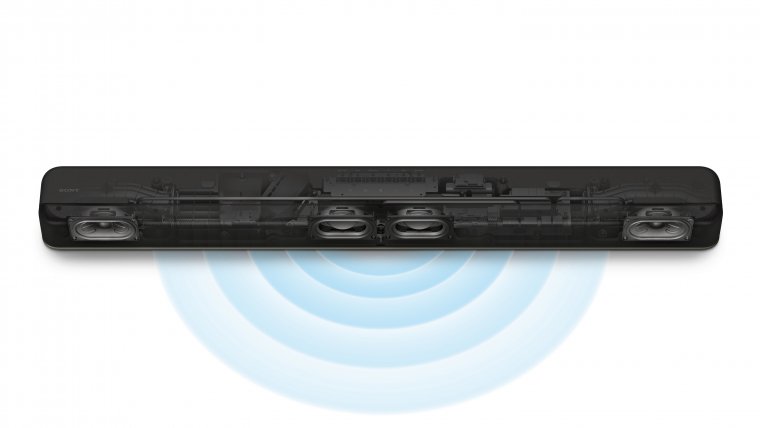 圖4) Sony HT-X8500單件式喇叭僅需透過機身前置喇叭，搭配超廣域環繞音場技術S-Force .jpg