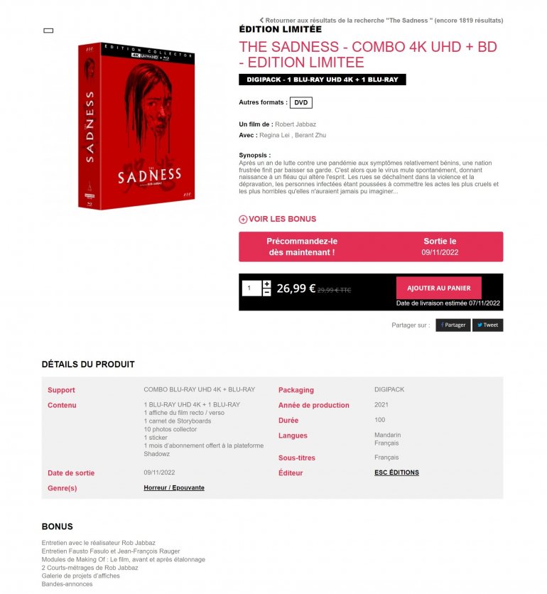 THE SADNESS - COMBO 4K UHD   BD - EDITION LIMITEE - ESC.jpg