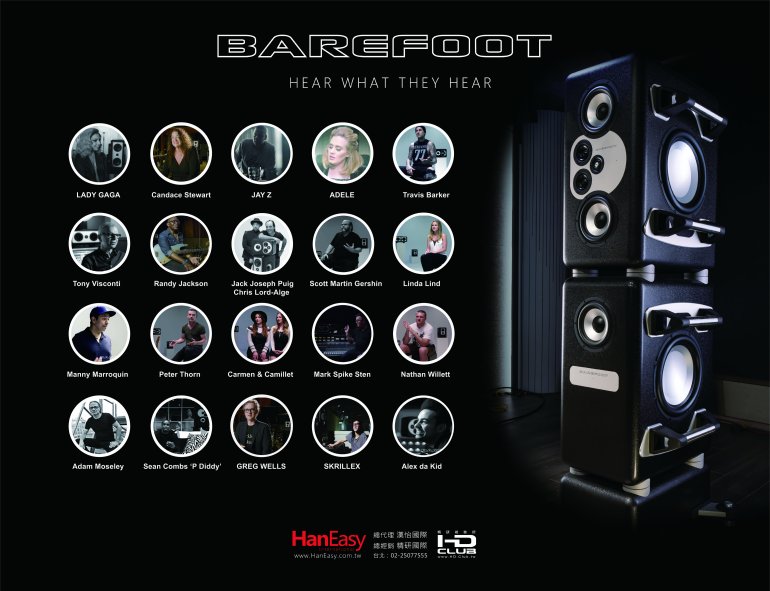 Barefoot Sound眾多藝人背書